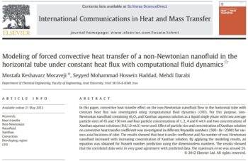 Non Newtonian Nano Fluid Heat Transfer, Paper Numerical Validation, ANSYS Fluent Training