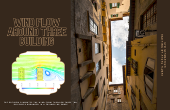 Wind Flow Around Three Building CFD Simulation, ANSYS Fluent Training