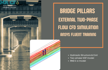 Bridge Pillars External Two-Phase Flow CFD Simulation, ANSYS Fluent Training