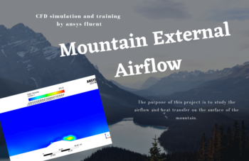 Mountain External Airflow Heat Transfer CFD Simulation