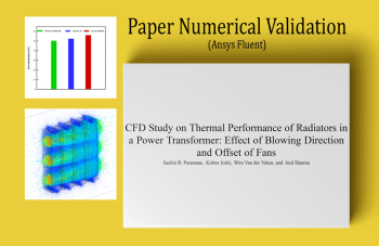Radiator Thermal Performance With Fans, Paper Numerical Validation, ANSYS Fluent