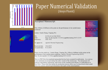 ACSC Performance With Diffuser Orifice Plate, Paper Numerical Validation, ANSYS Fluent
