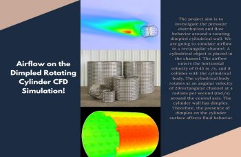 Airflow On The Dimpled Rotating Cylinder CFD Simulation, ANSYS Fluent Training