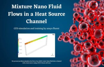 Nano Fluid Flows In A Heat Source Channel, Applying Mixture Multiphase Model, ANSYS Fluent Training