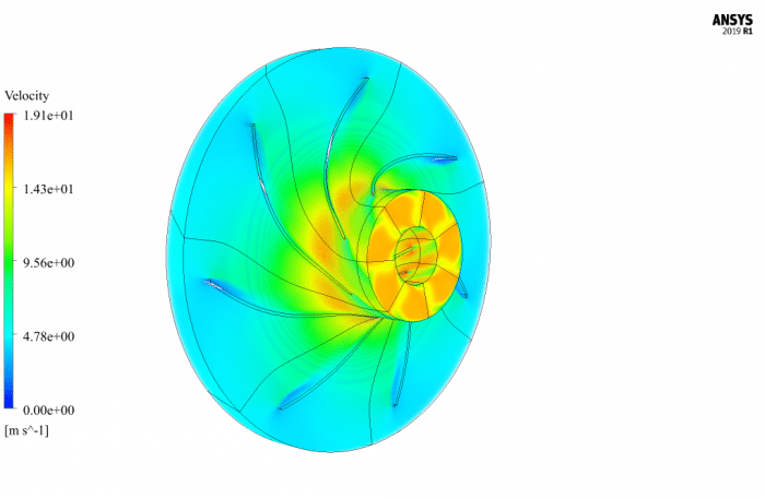 Cavitation in a Radial Flow Pump CFD Simulation - MR CFD
