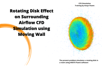Rotating Disk Effect On Surrounding Airflow CFD Simulation Using Moving Wall, ANSYS Fluent Training