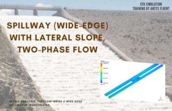 Spillway (Wide-Edge) With Lateral Slope, Two-Phase Flow, ANSYS Fluent