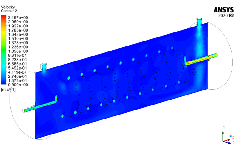 Shell and Helical Tube Heat Exchanger CFD Simulation, ANSYS Fluent ...