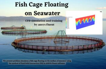 Fish Cage Floating On Seawater CFD Simulation By FSI Method, ANSYS Fluent