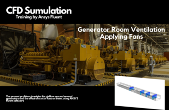 Generator Room Ventilation Applying Fans, ANSYS Fluent CFD Simulation Tutorial