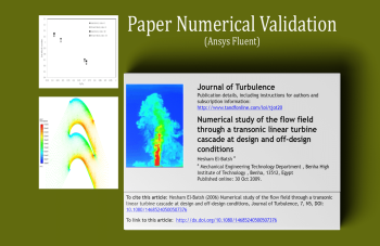 Transonic Linear Turbine Cascade At Off-Design Conditions, Paper Numerical Validation