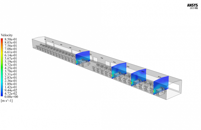 Generator Room Ventilation Applying Fans, ANSYS Fluent CFD Simulation ...