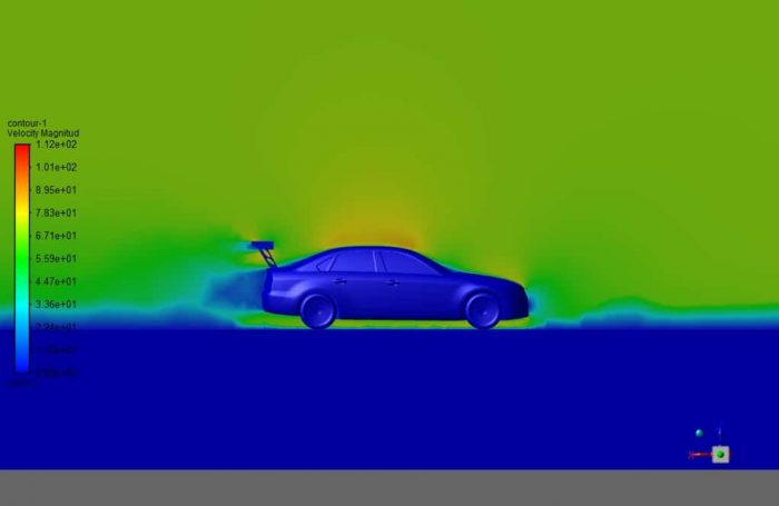 Spoiler Effect on a Car Aerodynamics, ANSYS Fluent CFD Simulation ...