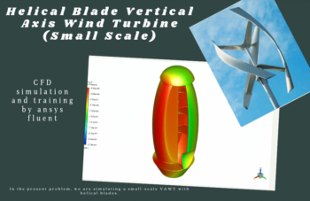 Helical Blade Vertical Axis Wind Turbine (Small Scale), Various RPM, ANSYS Fluent Training