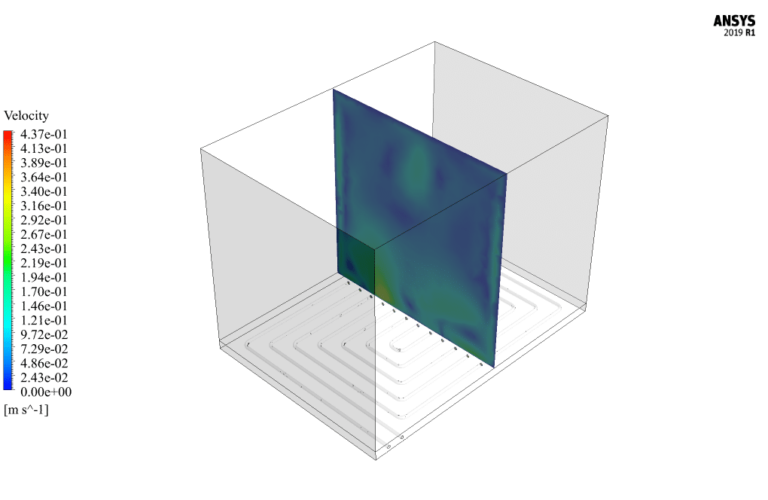 Underfloor Heating System with Spiral Pipe - MR CFD