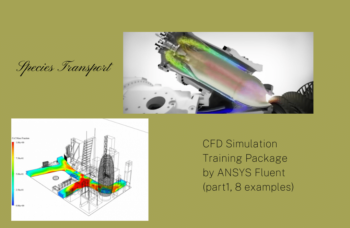 Species Transport CFD Simulation Training Package By ANSYS Fluent (part1, 8 Examples)