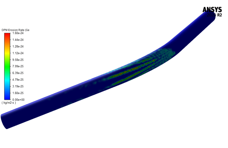 Erosion in the Bent Pipe CFD Simulation, Ansys Fluent Training - MR CFD