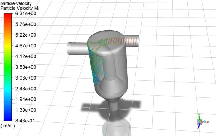 Fly Ash Cyclone CFD Simulation, Ansys Fluent Training - MR CFD