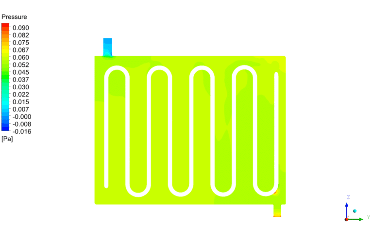 Panel Radiator Internal Flow Radiator considering Internal Flow CFD Simulation - MR CFD