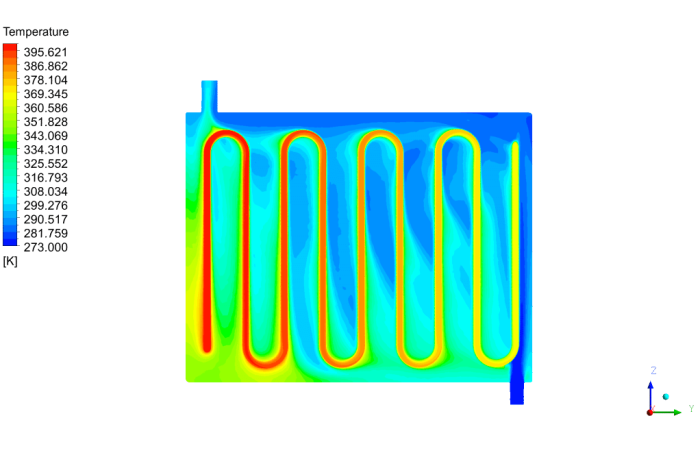 Panel Radiator Internal Flow Radiator considering Internal Flow CFD Simulation - MR CFD