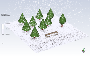 Snowfall CFD Simulation using DPM, Ansys Fluent Training - MR CFD