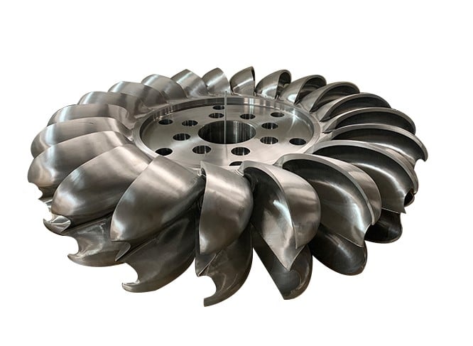 Pelton wheel turbine