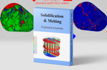 Solidification And Melting, ANSYS Fluent CFD Simulation Training Package, 10 Practical Exercises