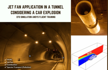 Jet Fan Application In A Tunnel Considering A Car Explosion, CFD Simulation ANSYS Fluent Training