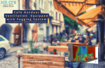 Misting System For Outdoor Ventilation Of A Coffeeshop, CFD Simulation Training