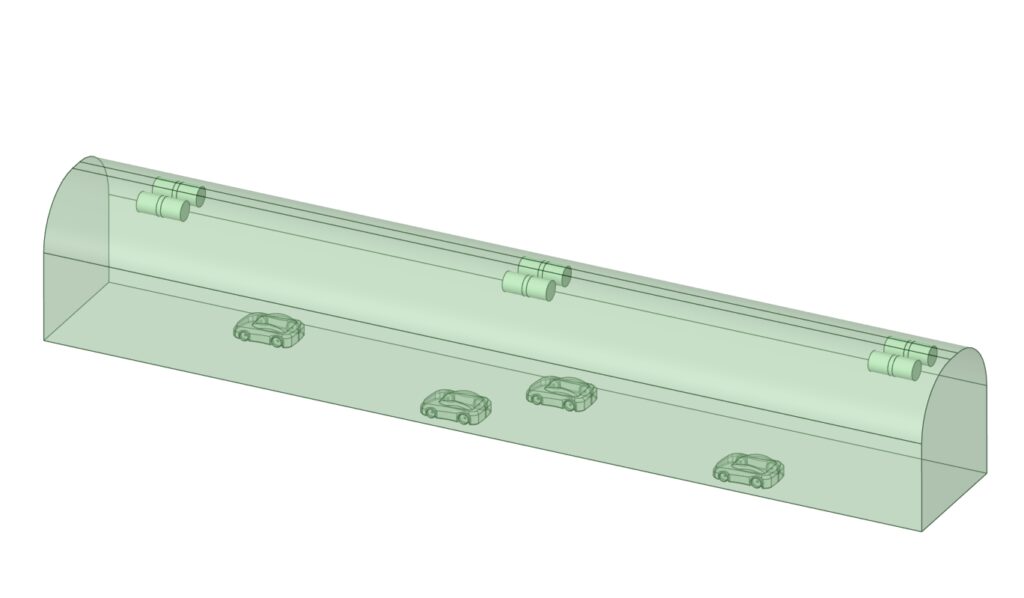 Smoke Ventilation Using Jet Fan In A Tunnel, Cfd Simulation Ansys Fluent Training 11 Smoke Ventilation Using Jet Fan