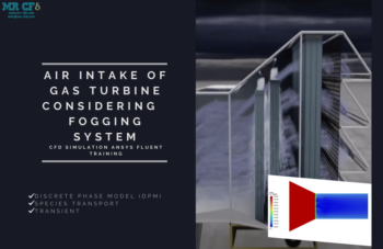Air Intake Of Gas Turbine Considering Fogging System, CFD Simulation ANSYS Fluent Training