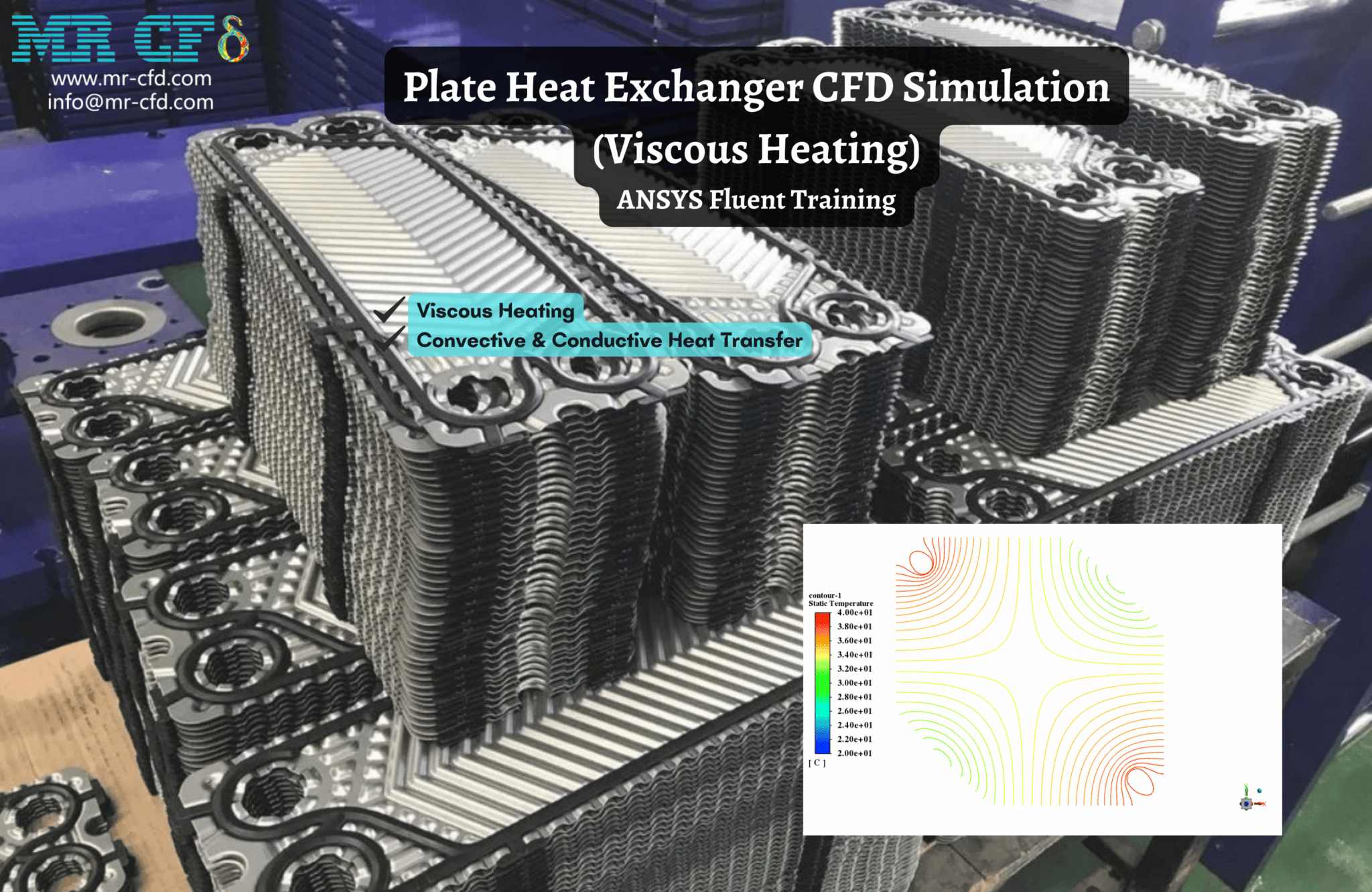 Conjugated Heat Transfer (CHT) in Plate Heat Exchanger CFD Simulation