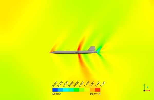 Supersonic Flow over SR-71 Blackbird CFD Simulation - MR CFD