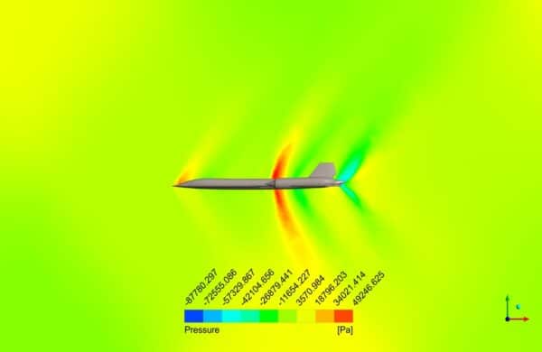 Supersonic Flow over SR-71 Blackbird CFD Simulation - MR CFD