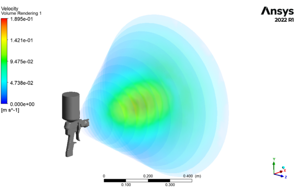 DPM to VOF, Color Spray Gun CFD Simulation Tutorial