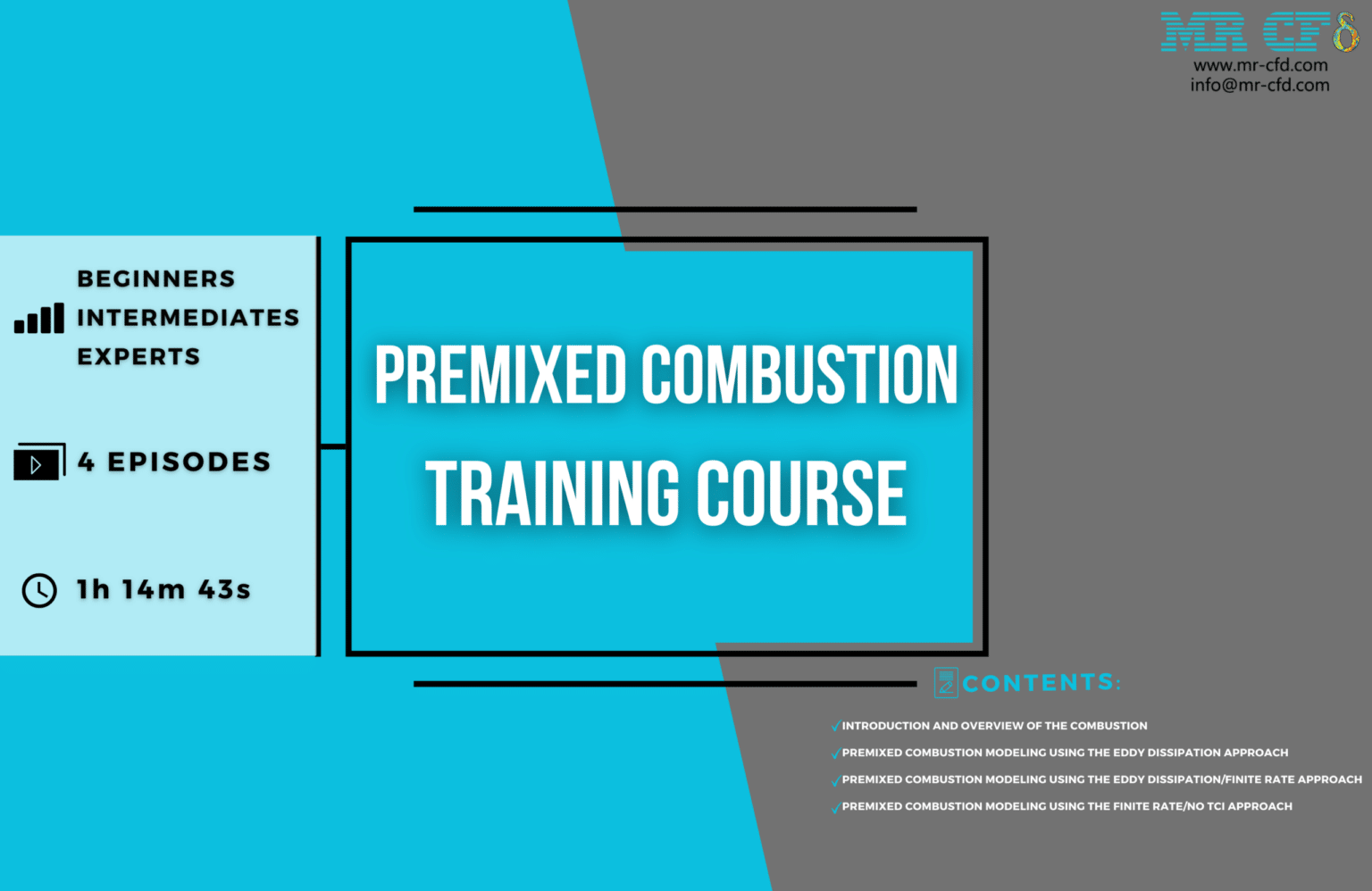 Premixed Combustion Training Course MR CFD