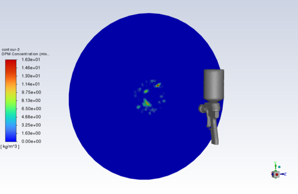 DPM to VOF, Color Spray Gun CFD Simulation Tutorial