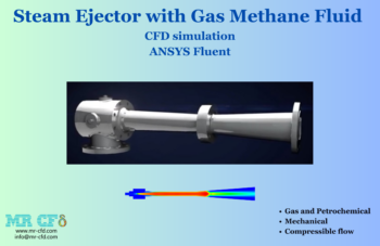 Steam Ejector With Gas Methane Fluid CFD Simulation, ANSYS Fluent