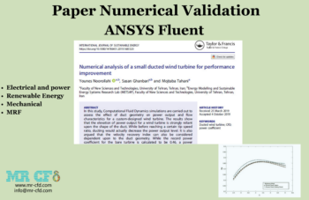 Ducted Wind Turbine Cfd Simulation, Paper Numerical Validation, Ansys Fluent