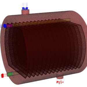 Shell and Plate Heat Exchanger CFD Simulation, ANSYS Fluent - MR CFD