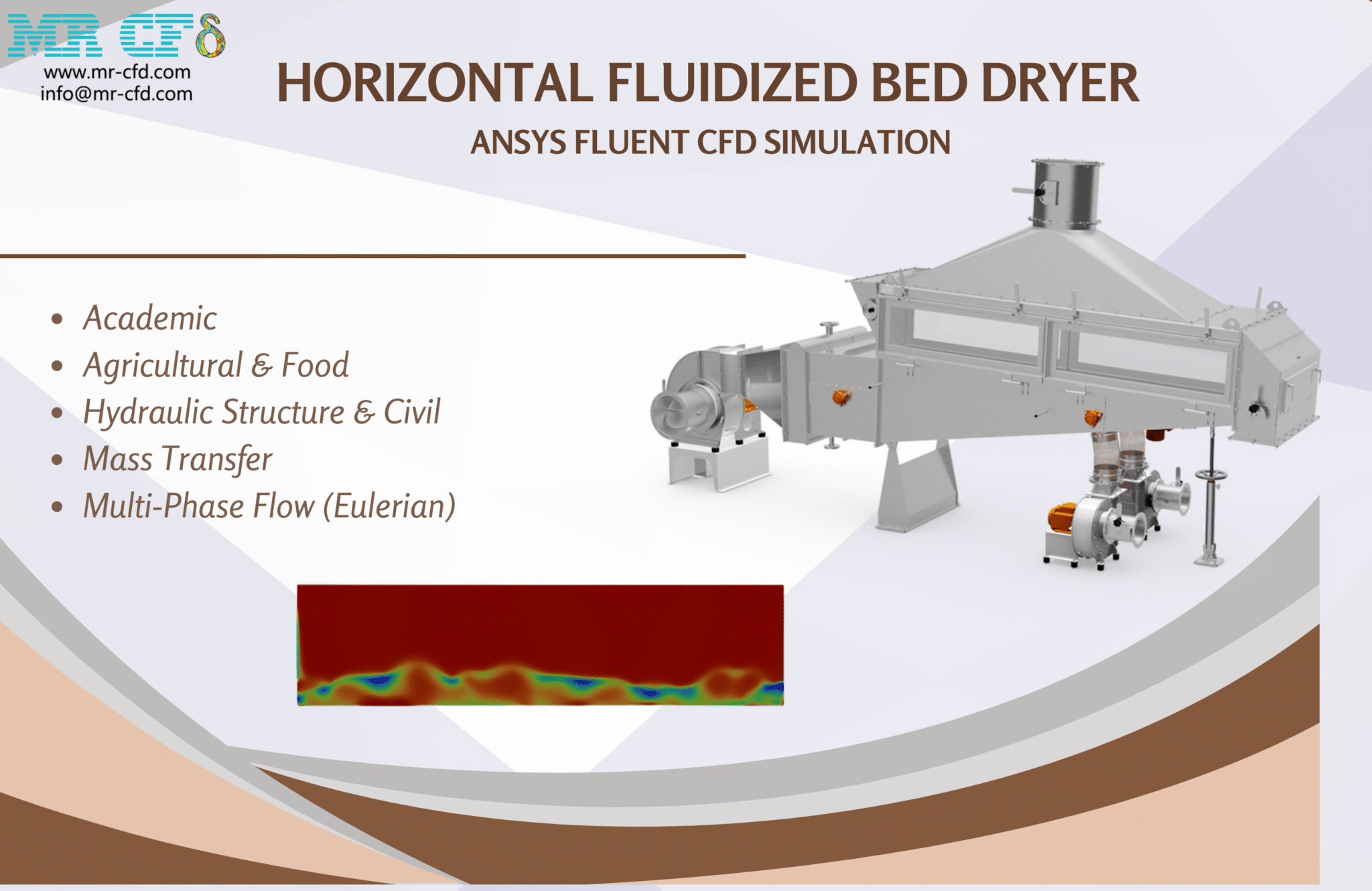 horizontal fluidized bed-dryer-ansys-fluent-cfd-simulation