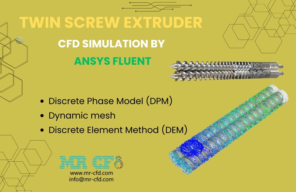 Twin Screw Extruder CFD Simulation, Using DEM and Dynamic Mesh