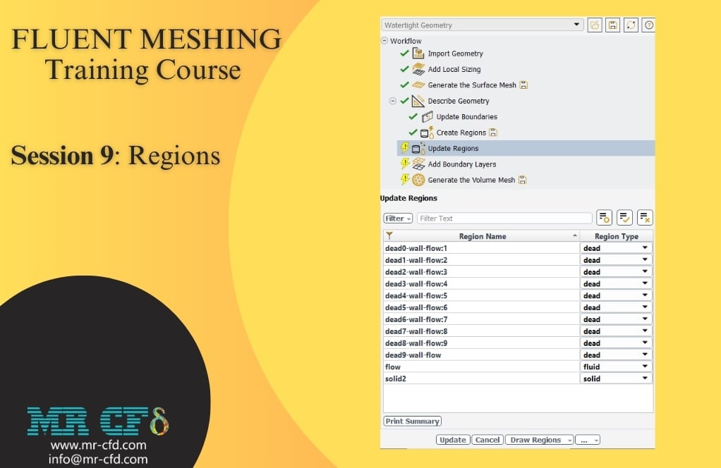 Fluent Meshing Training Course: Session 9, Regions