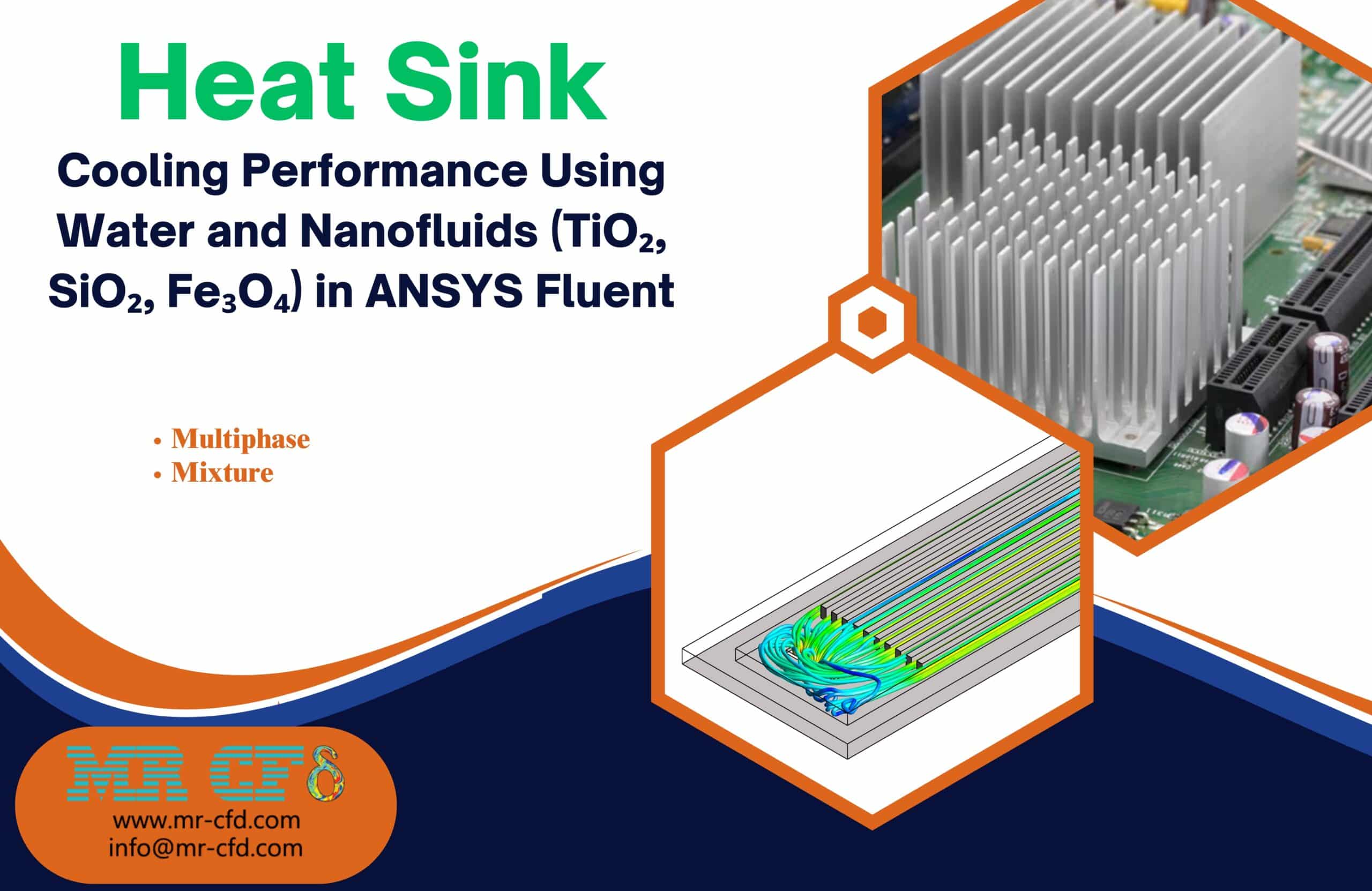 Heat Sink Cooling Performance Using Water and Nanofluids (TiO₂, SiO₂, Fe₃O₄) in ANSYS Fluent
