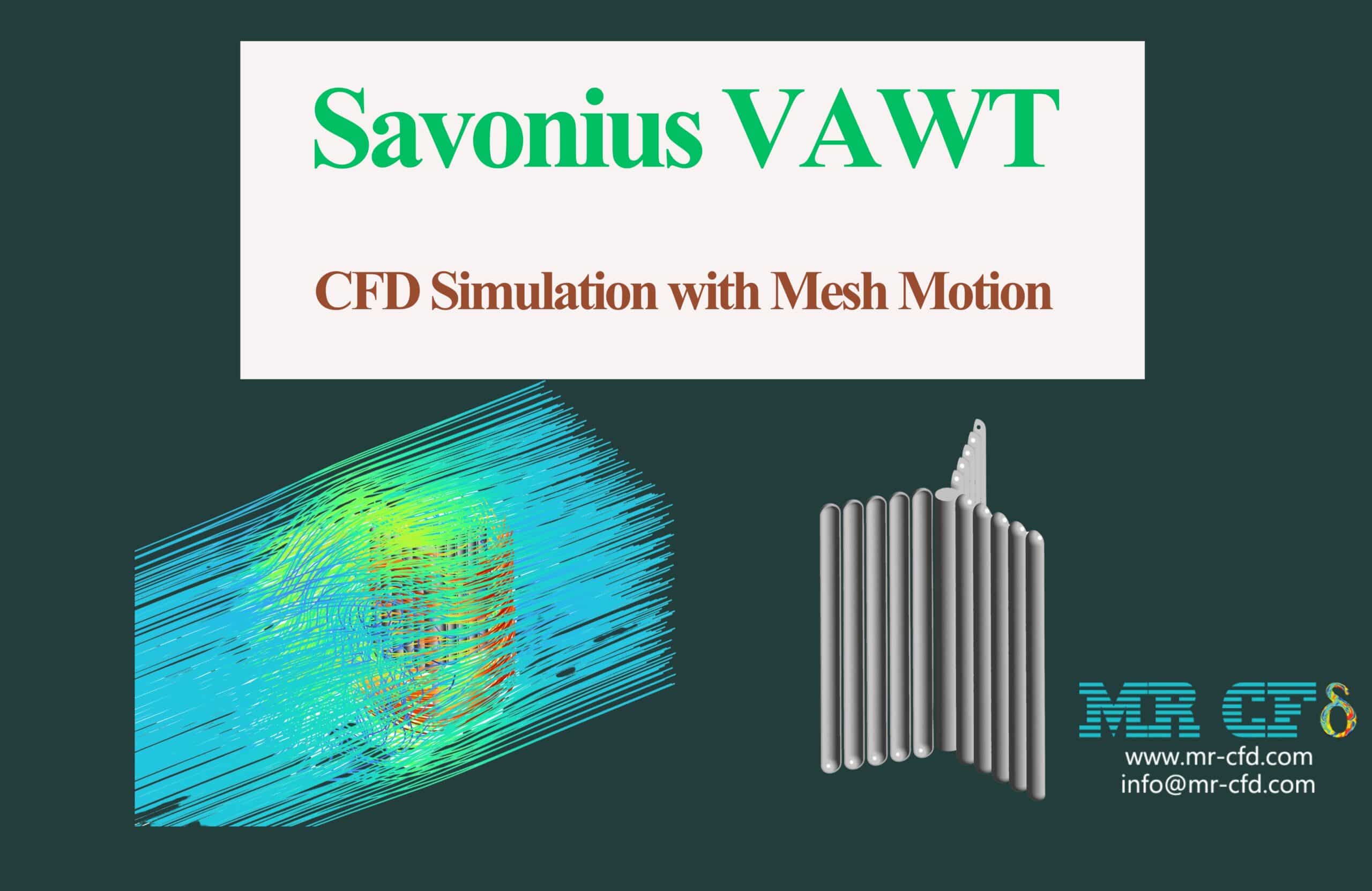 Savonius VAWT CFD Simulation with Mesh Motion in ANSYS Fluent