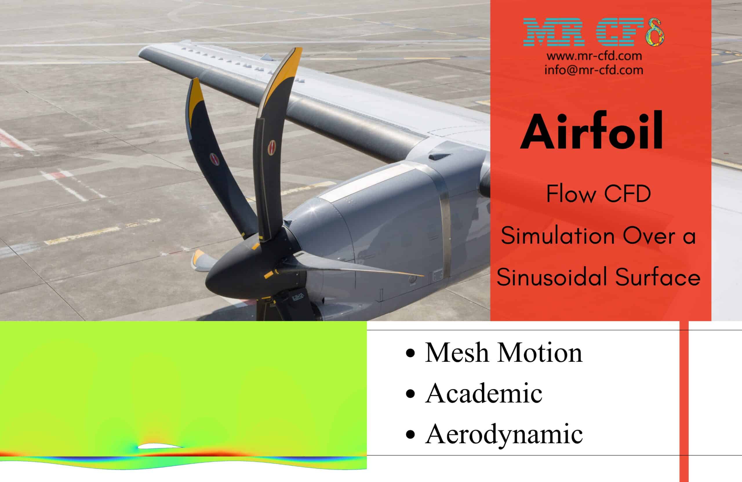 Airfoil Flow CFD Simulation Over a Sinusoidal Surface Using Mesh Motion