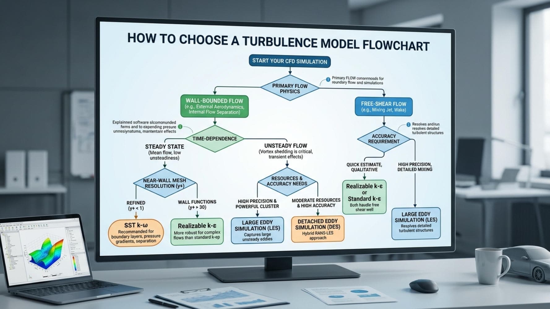 K-Epsilon Vs K-Omega Vs Les: The Ultimate Cfd Turbulence Guide 8 Can A Flowchart Help Me Choose The Right Turbulence Model?