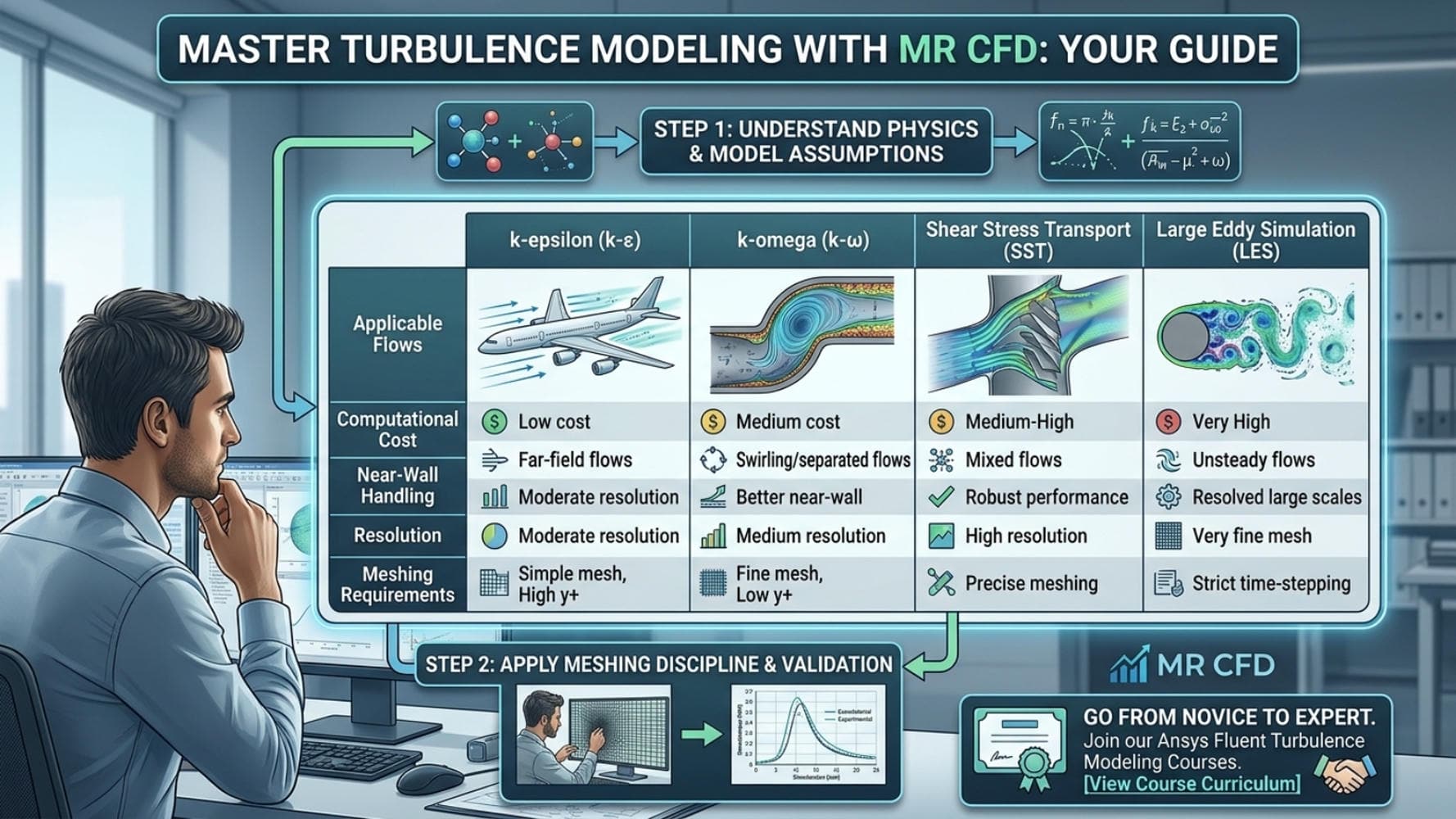 K-Epsilon Vs K-Omega Vs Les: The Ultimate Cfd Turbulence Guide 10 How Can I Master Turbulence Modeling With Mr Cfd?