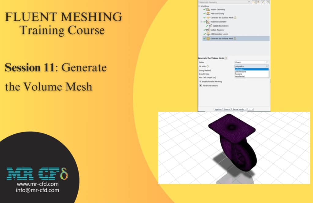 Fluent Meshing Training Course: Session 11, Generate the Volume Mesh ...