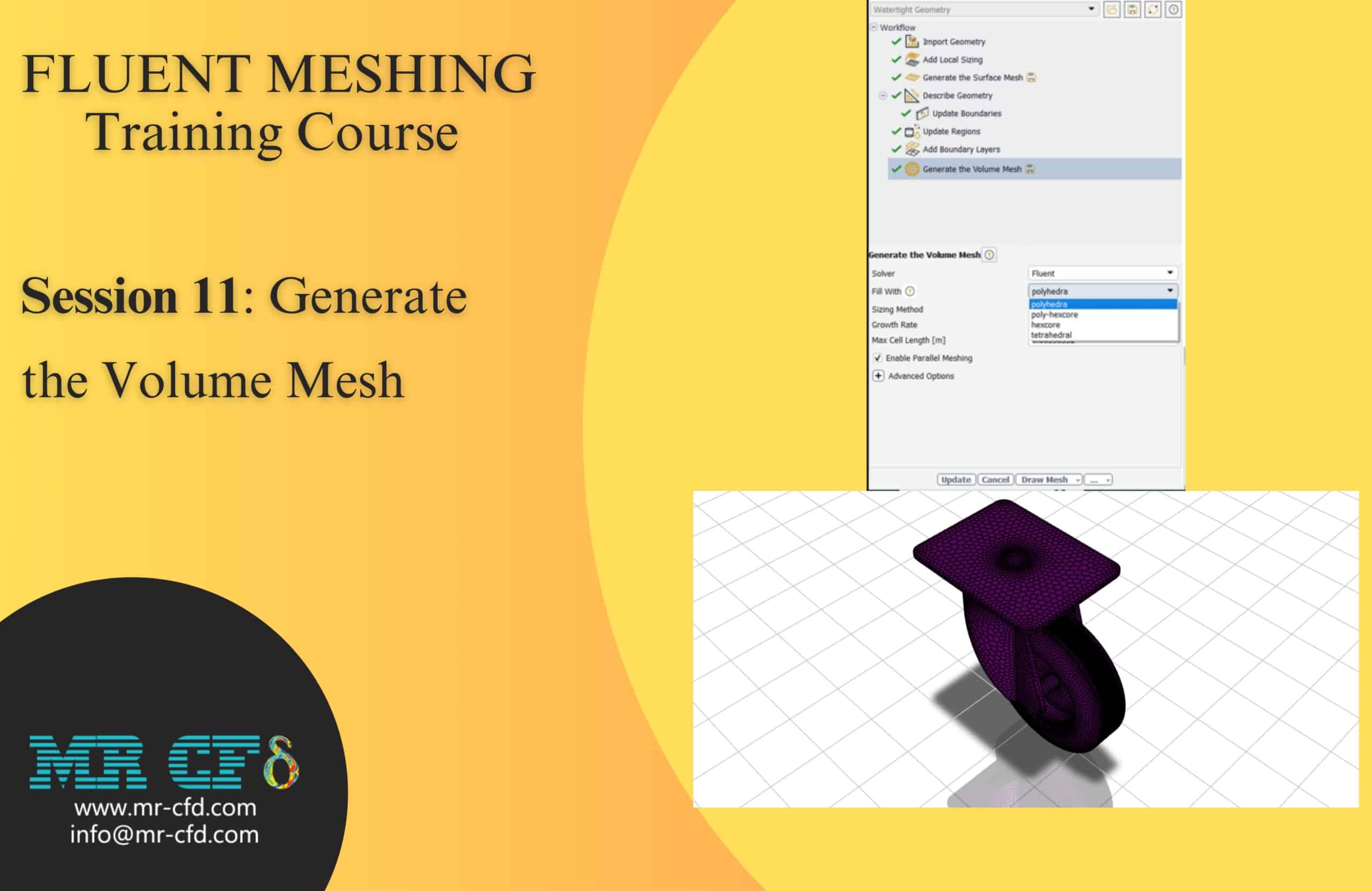 Fluent Meshing Training Course: Session 11, Generate the Volume Mesh